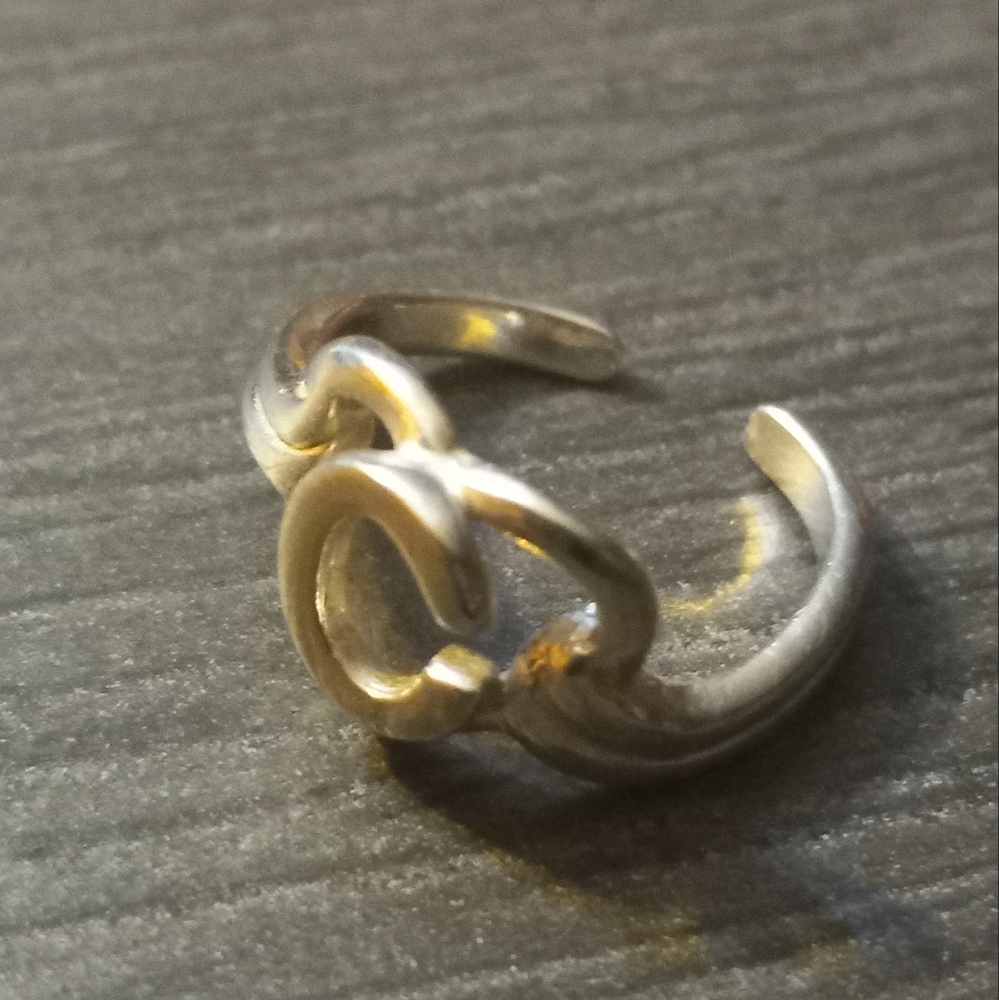 Sterling Silver Initial "C" Toe Ring - image 6